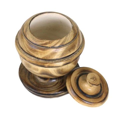 Rustic Wooden Sugar Bowl – Handcrafted Natural Wood Sugar dish Container with Lid for Kitchen & Dining