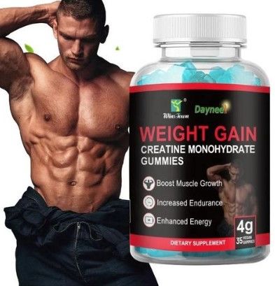 Daynee Weight Gain Gummies with Creatine Monohydrate - Muscle Growth, Endurance & Energy Boost weightgain weight gainer