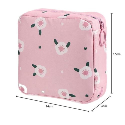 3pc Small Pouch for Women Girls Handbag Sanitary Napkin Storage Bag Menstrual Pad Bag, Charger, Cable, Earphone Organiser Bag for Handbag/Purse
