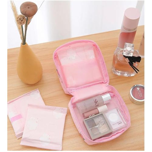 3pc Small Pouch for Women Girls Handbag Sanitary Napkin Storage Bag Menstrual Pad Bag, Charger, Cable, Earphone Organiser Bag for Handbag/Purse