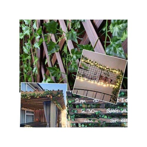 12pcs Rattan Artificial Leaves Vines Leaves Grape Ivy Leaf2.2m Plant Vine Hanging Realistic Fake Leaves Flower For Wedding Wall ,Balcony Privacy Fence Garden Decorative Hedge And Outdoor Decor