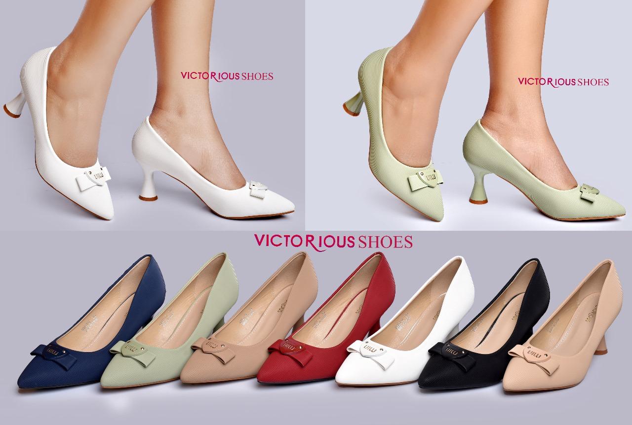 ⚡VICTORIOUS SHOES ⚡ORIGINAL/ NEW ARRIVAL/LATEST WOMEN HEEL🔥 High quality classic women heels affodable suend heels🥰 Mid high heels making them comfortable for walking in all places🥰very cute😘⚡