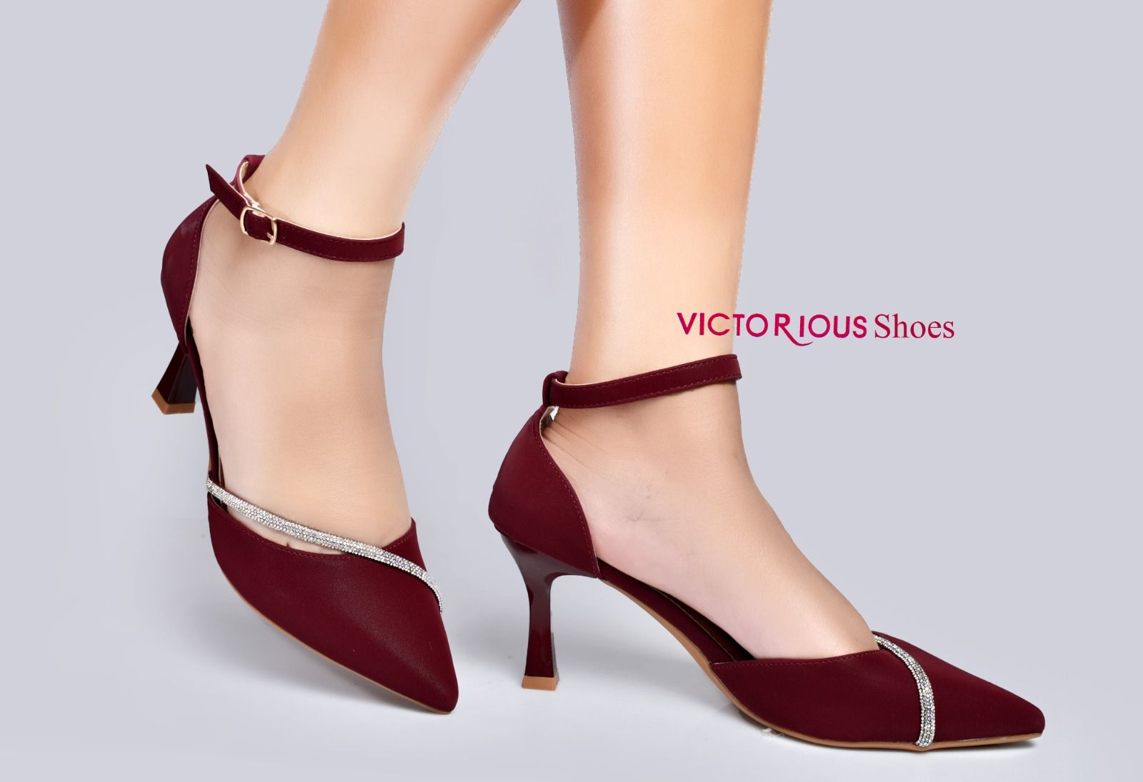 ⚡VICTORIOUS SHOES ⚡ORIGINAL/ NEW ARRIVAL/LATEST WOMEN HEEL🔥 High quality classic women heels affodable suend heels🥰 NEW Mid high heels making them comfortable for walking in all places🥰very cute😘⚡