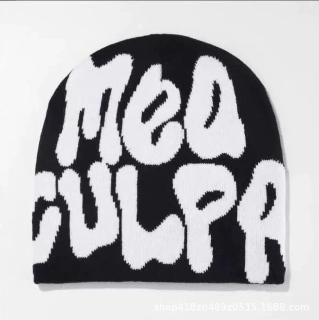 Society Classic New Knitting Beanies Hat Men Women Paragraph Quality Cap Mea Culpa Y2k Warm Fashion Hundred Take Cold Cap for Women Hats