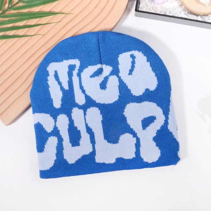 Society Classic New Knitting Beanies Hat Men Women Paragraph Quality Cap Mea Culpa Y2k Warm Fashion Hundred Take Cold Cap for Women Hats