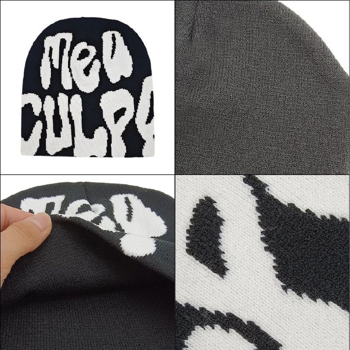 Society Classic New Knitting Beanies Hat Men Women Paragraph Quality Cap Mea Culpa Y2k Warm Fashion Hundred Take Cold Cap for Women Hats