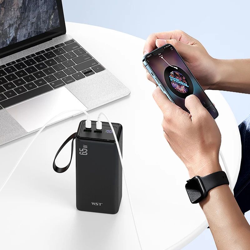 Amaya Upgrade  40000mAh Super Fast Charging Powerbank Large Capacity 100% Mark Capacity LED Digital Display Power bank TypeC Micro USB For Smart phones Laptop Tablet Portable Battery Charger Mobile