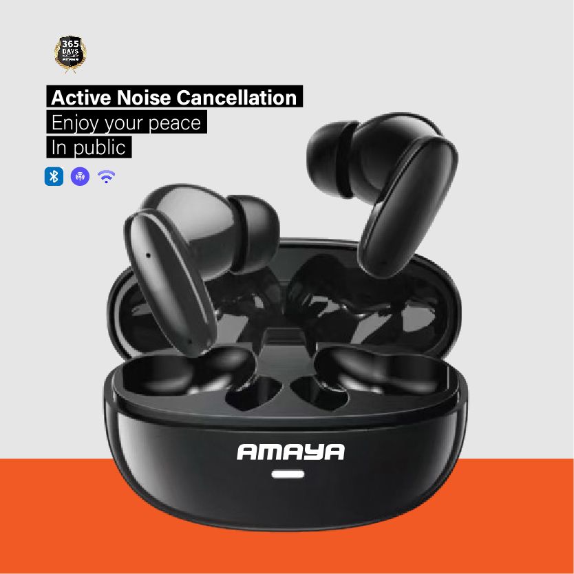 Amaya TK 05 Wireless sport Earbuds Earpods for outdoors ,sport , with intelligent noise canceling for crowded areas and noisy places ensuring focus with quality sound