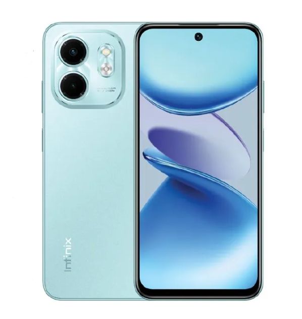 Infinix SMART 9 128GB + 8(4+4)GB 6.7" Display Dual SIM 4G Network 5000mAh Battery With Type-C Charging 13MP Dual Camera G81 Fingerprint Lock Android 14 Smart Phones