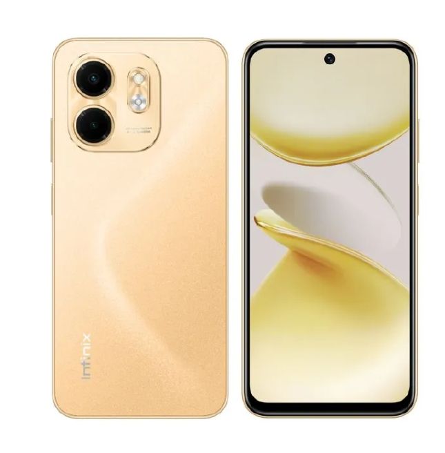 Infinix SMART 9 128GB + 8(4+4)GB 6.7" Display Dual SIM 4G Network 5000mAh Battery With Type-C Charging 13MP Dual Camera G81 Fingerprint Lock Android 14 Smart Phones