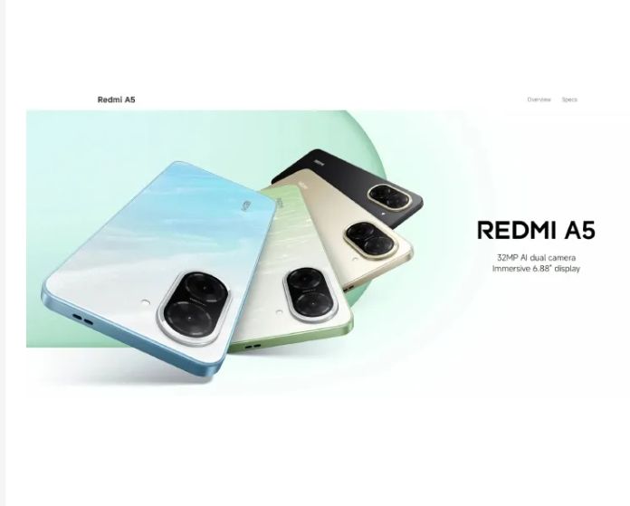[Special Discount] Redmi A5 128GB+4GB 6.88" 120Hz Display 32MP+8MP Cameras Android 15 5200mAh Battery Fingerprint Unlock Unisoc T7250 Processor Dust and Splash Resistant Smart Phone