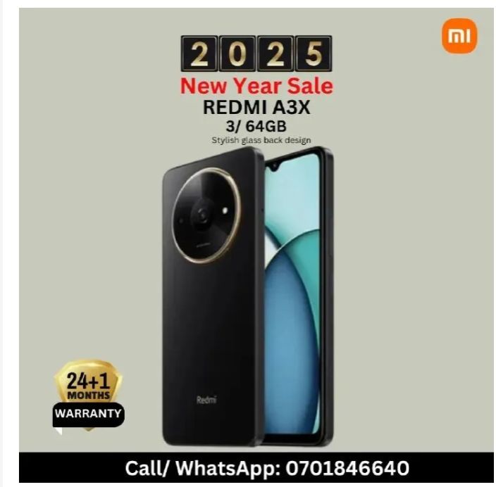 XIAOMI Redmi A3X 64GB+4GB RAM 4G Network 6.71'' 5000mAh Battery 8MP AI Camera 10W Fast Charging Fingerprint Sensor Android 14 Smart Phones