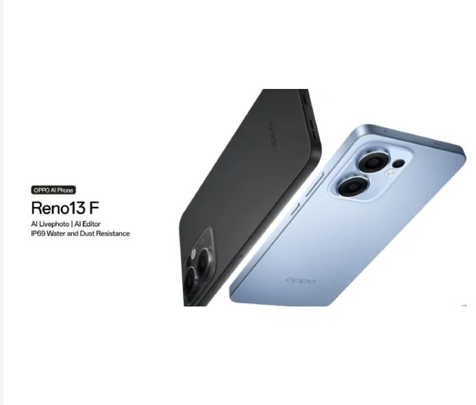 Brand New Oppo Reno 13F 8GB+256GB 6.67 Inches AMOLED 120Hz Display 50MP+32MP Front and Back Camera 5800mAh Battery 45W Fast Charge IP69 Dust Water Pressure Resistant Smart Phone