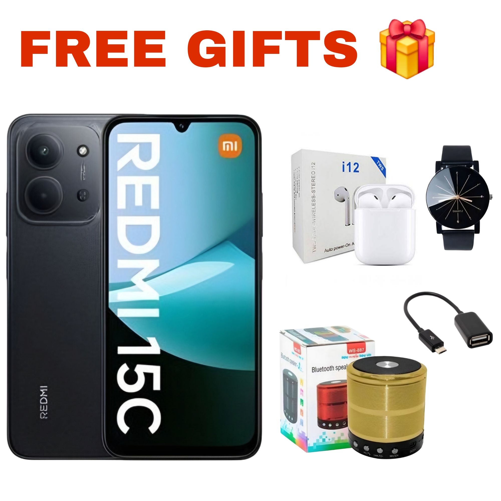 [Black Friday Offer] Xiaomi Redmi 15C 256GB+16(8+8)GB 6.9" 120Hz IPS LCD Display 50MP Camera 6000mAh Battery 33W Hyper-Charge Gorilla Glass 3 Dual SIM IP64 MTK Helio G81 Ultra Android Smartphone