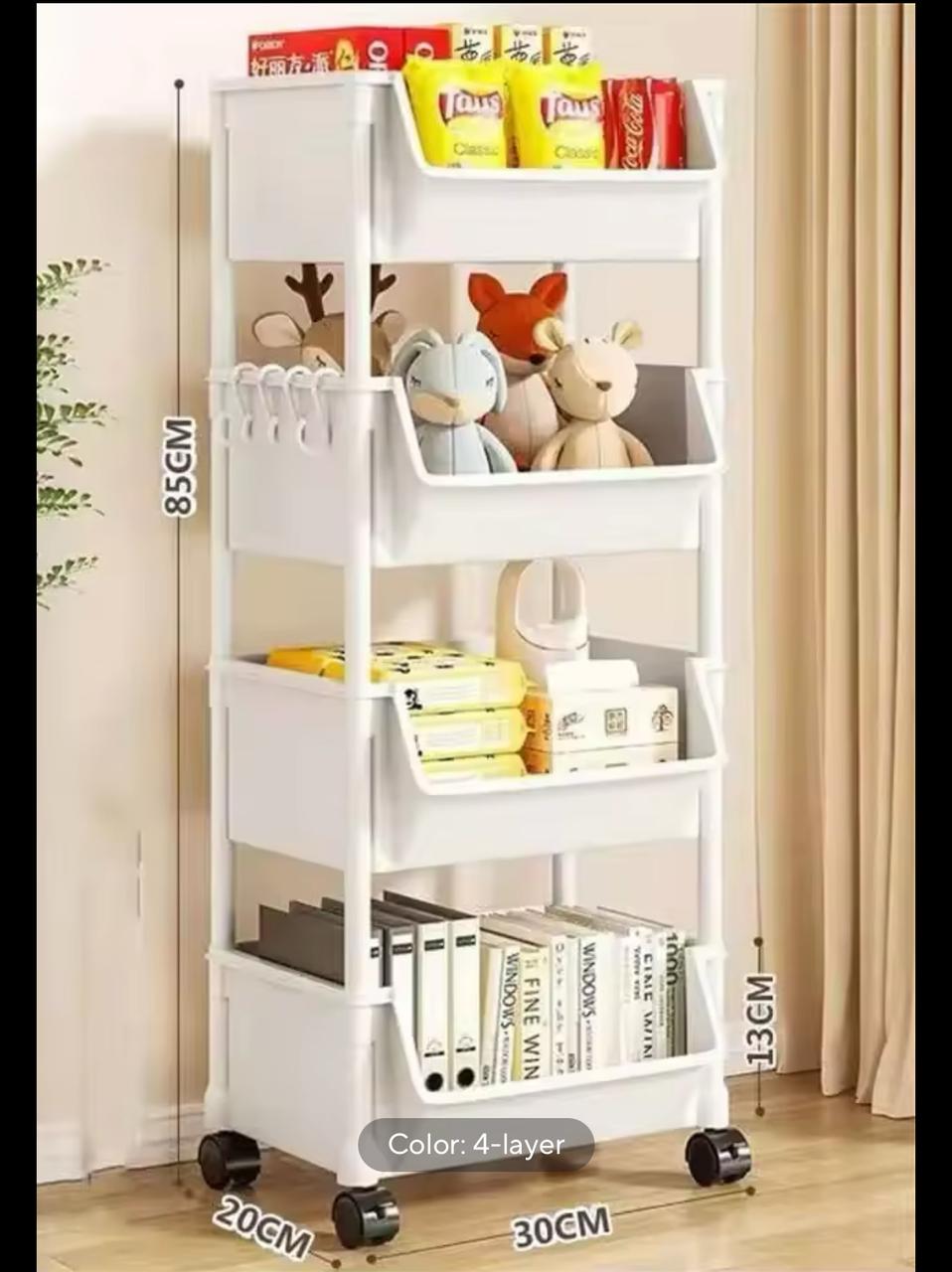 4 tier Trolley Multipurpose Storage organizer