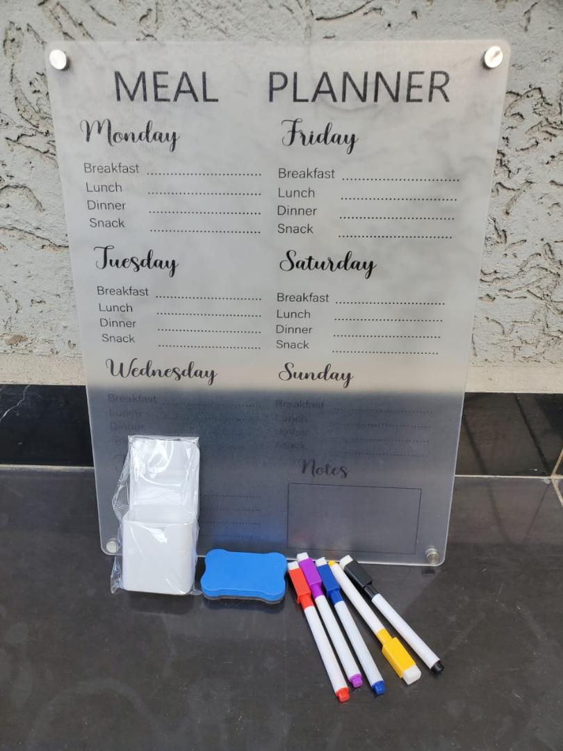 Fridge magnetic meal planner