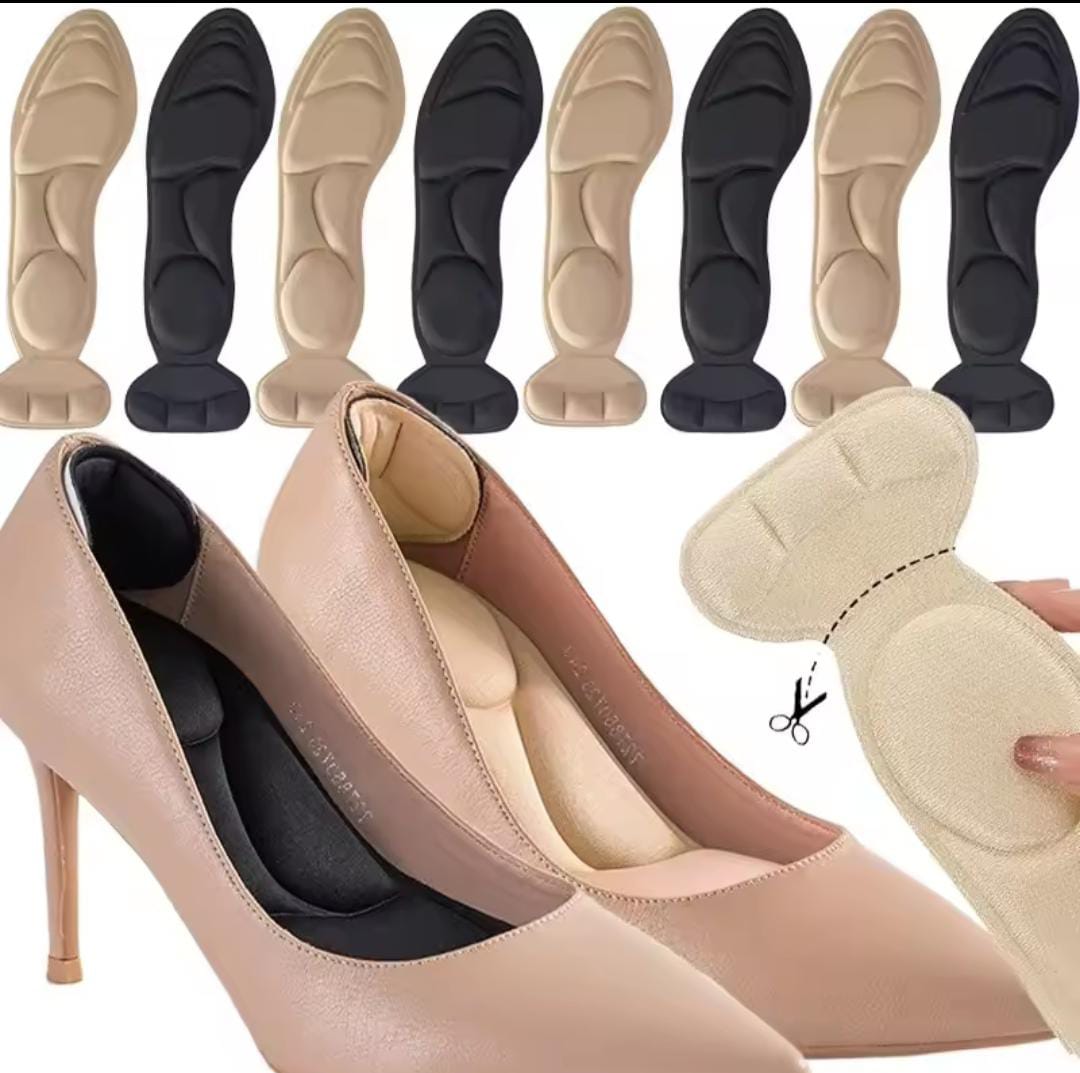 2 in 1 Heel Pads,7D Soft Memory Foam Insole Pad Inserts Heel Post Back for Women High Heel Shoe Shoe Arch Support Insoles