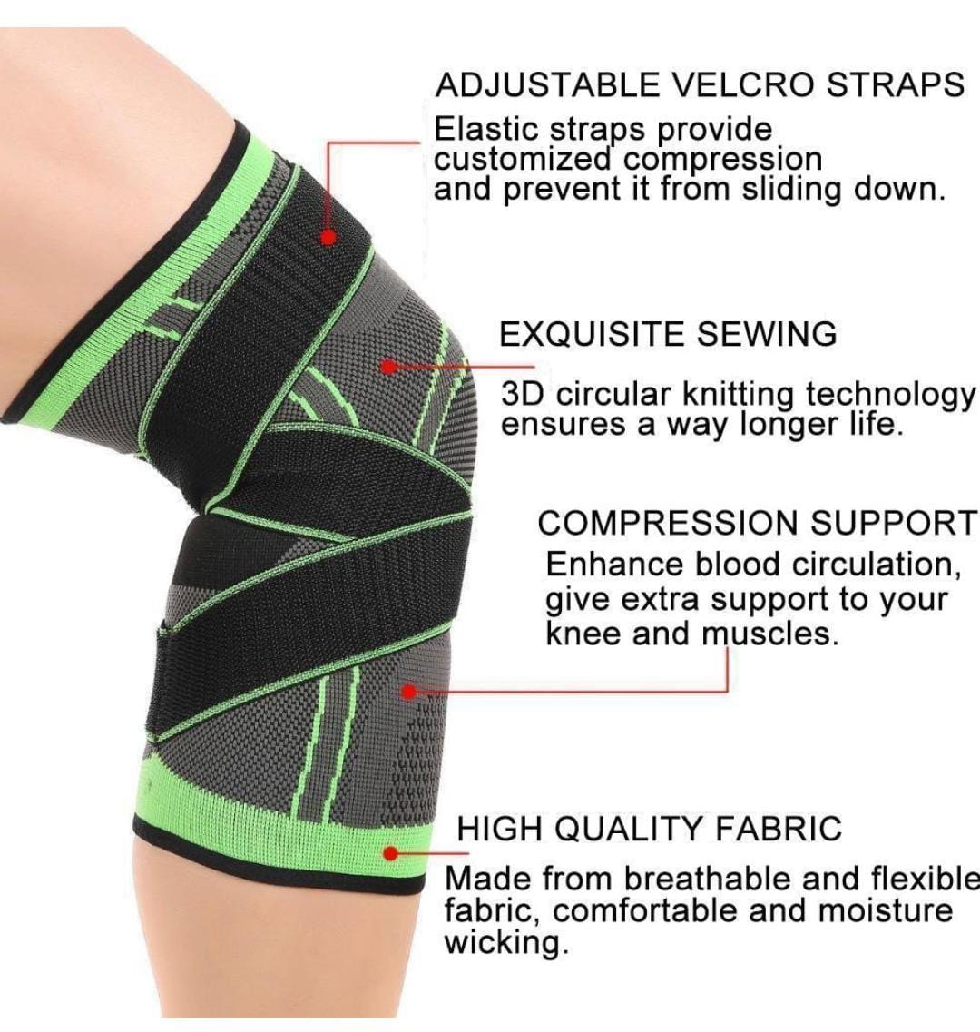 Compression Knee Sleeve with Adjustable Strap for Pain Relief, Meniscus Tear, Arthritis, ACL, MCL, Quick Recovery - Knee Support for Running, Basketball, Crossfit