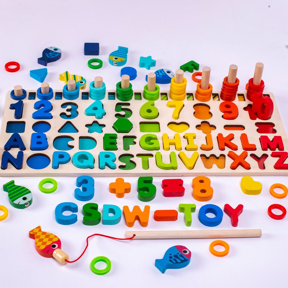 Montessori Educational wooden kids toy .🩸 Children busy board math , pre-school Montessori toy counting geometry