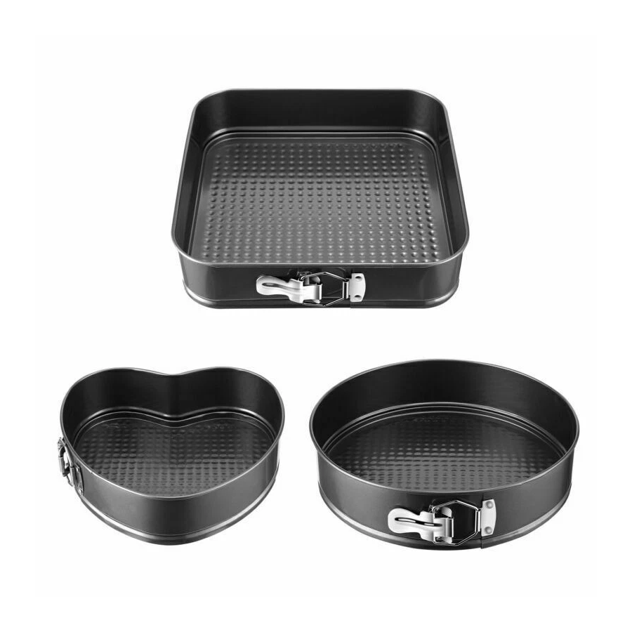3pcs Springform Pan Set – Non-Stick Cake Pans 9"/10"/11" for Baking & Cheesecake