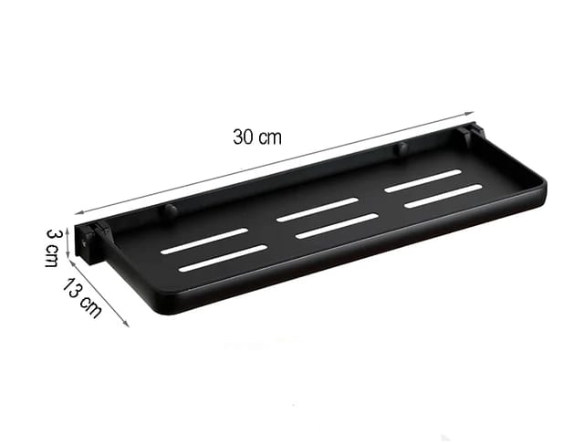 1PC Foldable Metallic Rectangular Multi-purpose Floating shelf Bathroom shower gel holder with living room & kitchen tool use