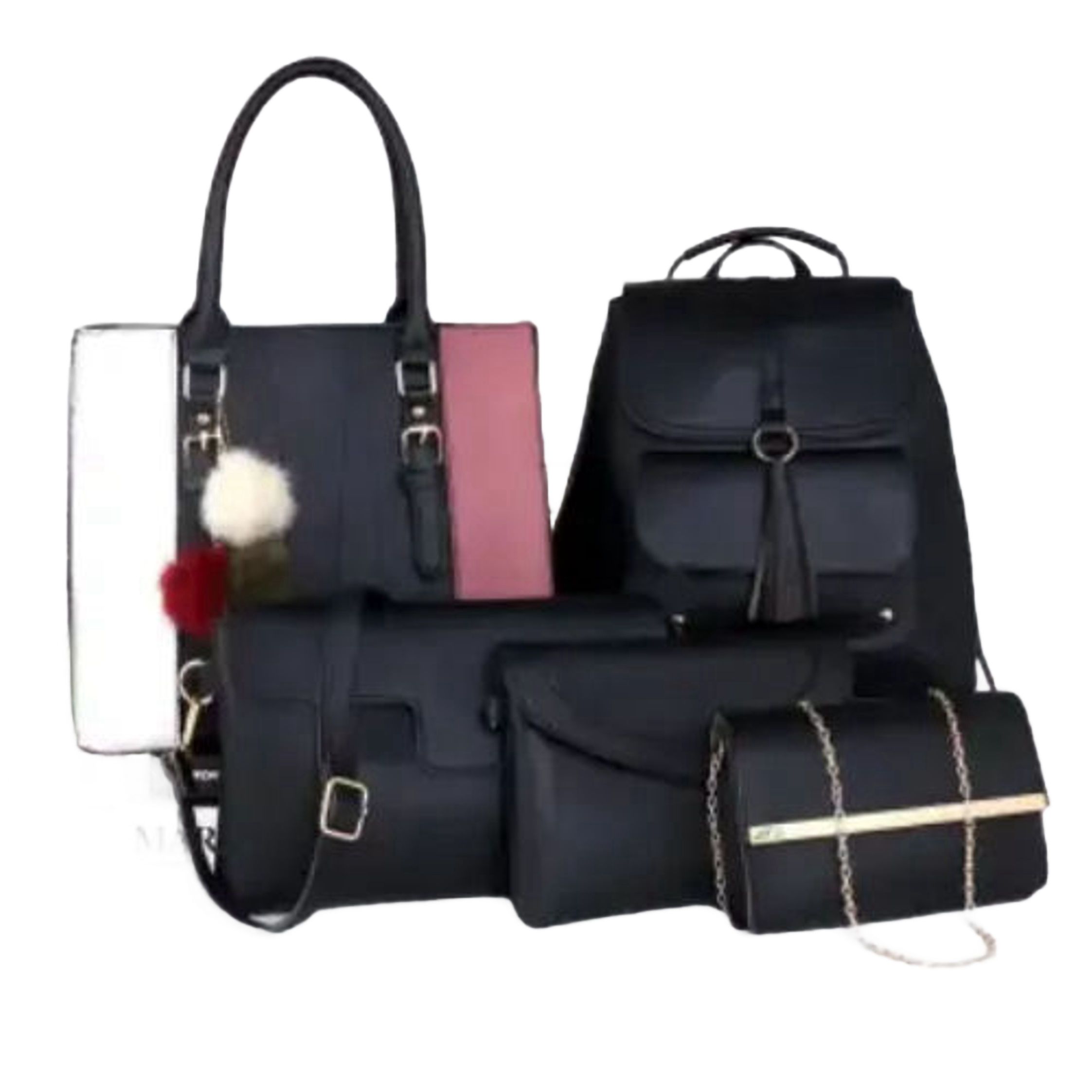 5 in 1 Calssy ladies hand bags with Back pack and sling bag fashion women bags Suitable for dailyr,of course,shopping,parties,dating.Large capacity handbag,travel is also a good idea