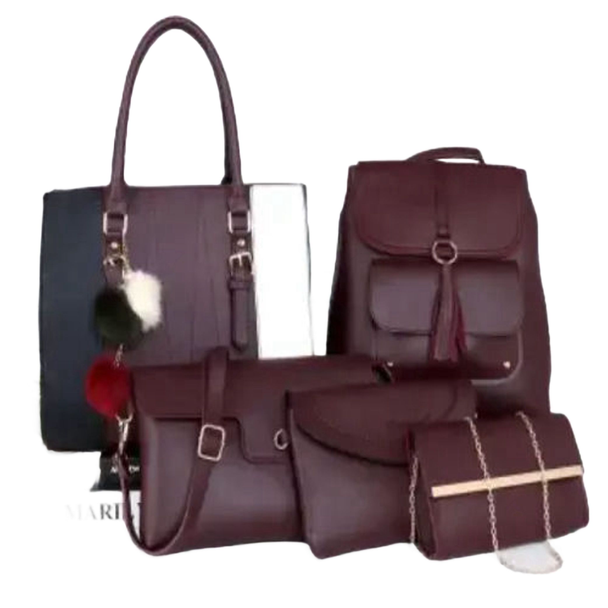 5 in 1 Calssy ladies hand bags with Back pack and sling bag fashion women bags Suitable for dailyr,of course,shopping,parties,dating.Large capacity handbag,travel is also a good idea