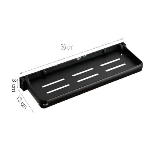 1PC Foldable Metallic Rectangular Multi-purpose Floating shelf Bathroom shower gel holder with living room & kitchen tool use