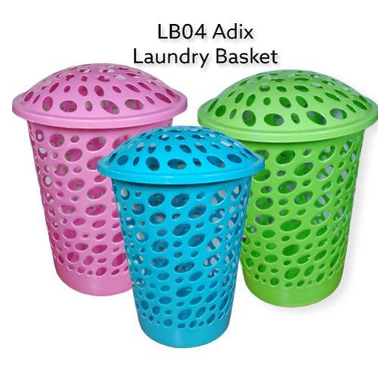 1pc Adix Laundry Basket with Lid Crafted for durability and style, this spacious basket is perfect for storing laundry, toys, or household essentials