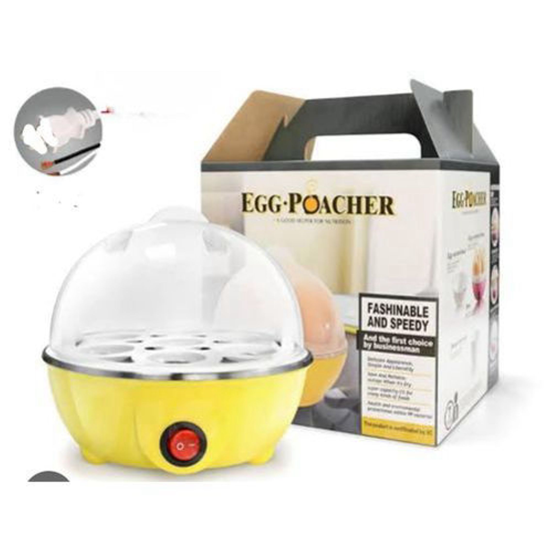 Electric Egg Poacher/Boiler Made of high quality material, durable and useful. Can cook up to 7(Single)-14(Double)eggs at the same time