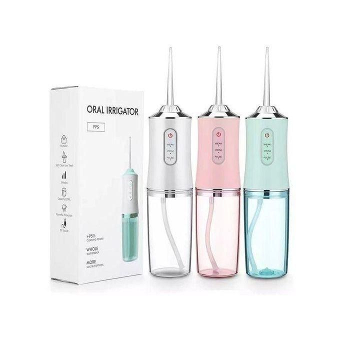 Portable Oral Irrigator Water Flosser Usb Water Jet Floss 4 Jet Tip 220ml 3 Modes Ipx7 1400rpm Mouth Washing Machine