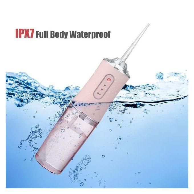 Portable Oral Irrigator Water Flosser Usb Water Jet Floss 4 Jet Tip 220ml 3 Modes Ipx7 1400rpm Mouth Washing Machine