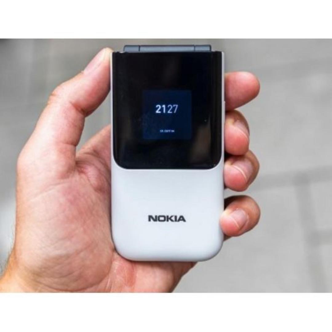 Nokia 2720 Flip Phone – Dual SIM, 4G LTE, WhatsApp, Facebook, Long Battery, Retro Fold Design – Grey