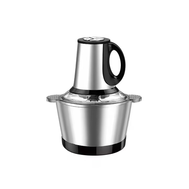Electric Chopper with Stainless Steel Container Meat Grinder Multi Chopper for Fruit Vegetables Meat Nuts Baby Food Upgrade (Meat Grinder steel With Handle)