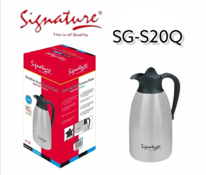 Signature Unbreakable Steel Vacuum Flasks Stainless Steel - With 1 YEAR Warranty