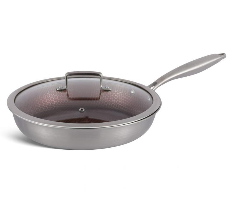 Frying pan with lid made of non-rusty steel 26cm edenberg pan with non-stick