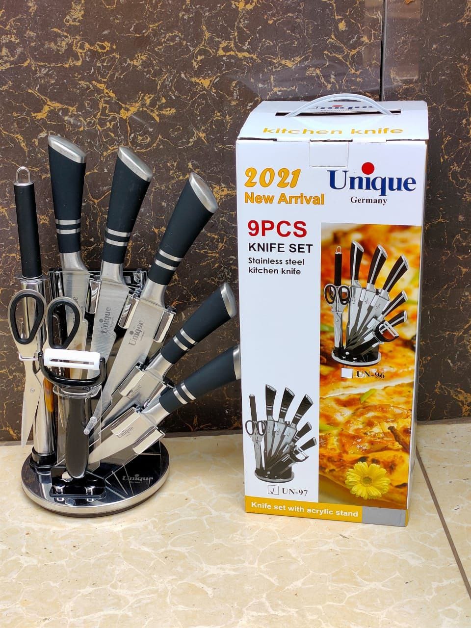 Unique Stainless Steel knife 9pcs Set