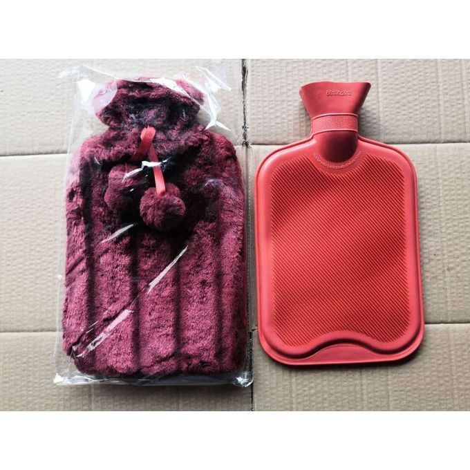 Living & Co Hot Water Bottle With Fleece Cover -2L.