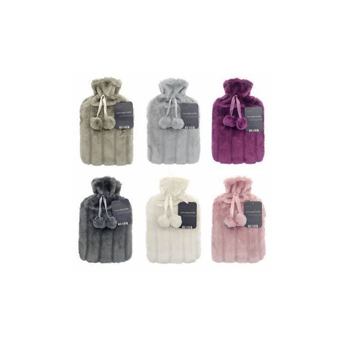Living & Co Hot Water Bottle With Fleece Cover -2L.