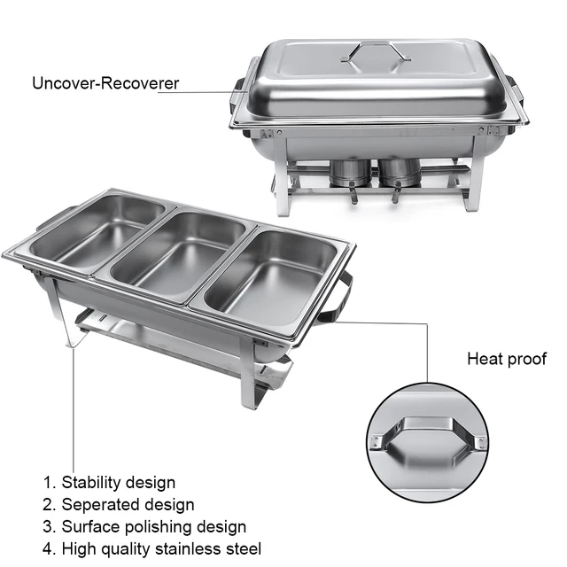 Signature Heavy duty 9 litres Cheffing / Chaffing dishes for kitchen and dining