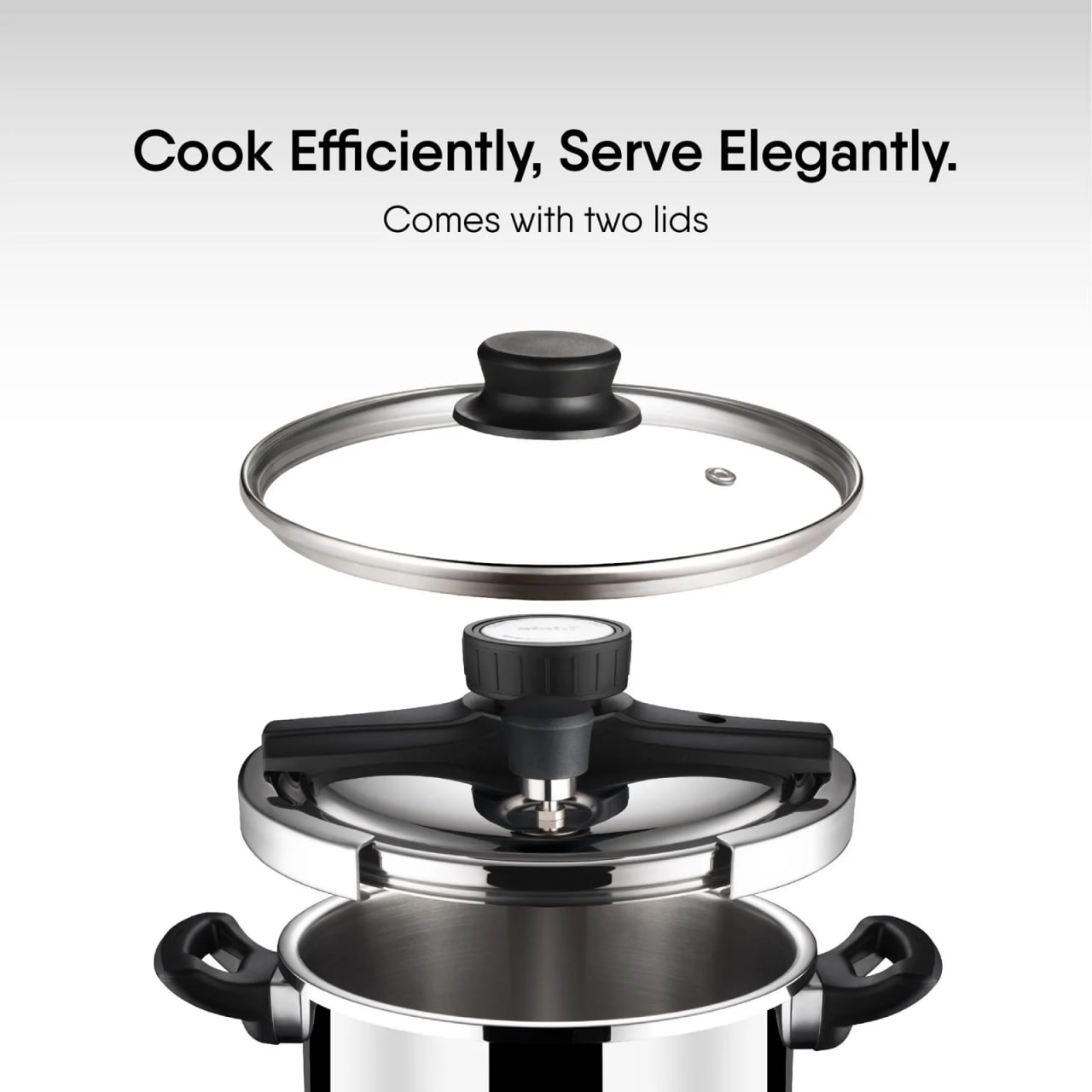 5.0 Ltr Versatile stainless Steel pressure Cooker ( Stahl ) with 5 Years Warranty