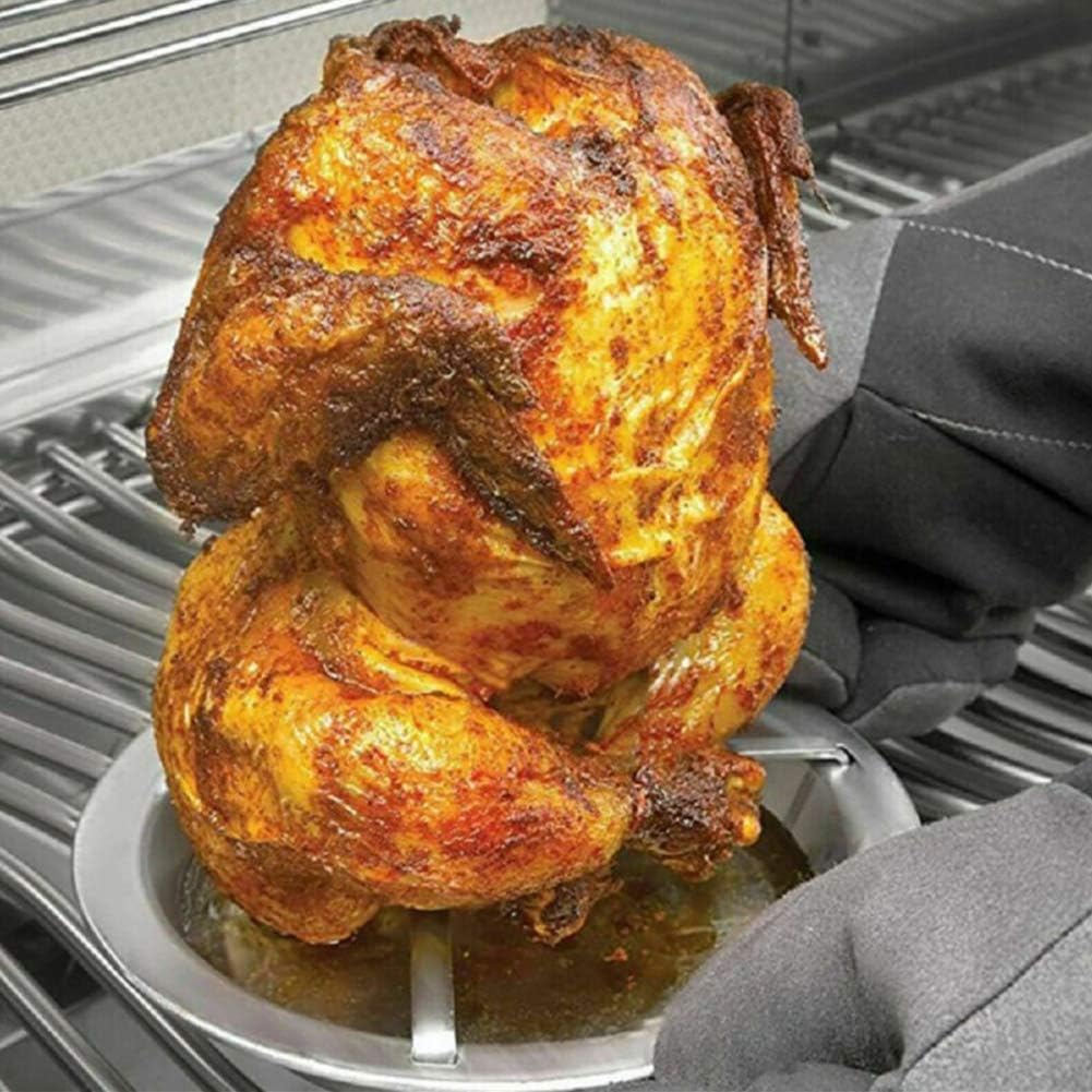 stainless Steel Chicken Roaster Rack, Upright Roast Chicken Holder Duck Roaster Rack Barbecue Grilling BBQ Tools