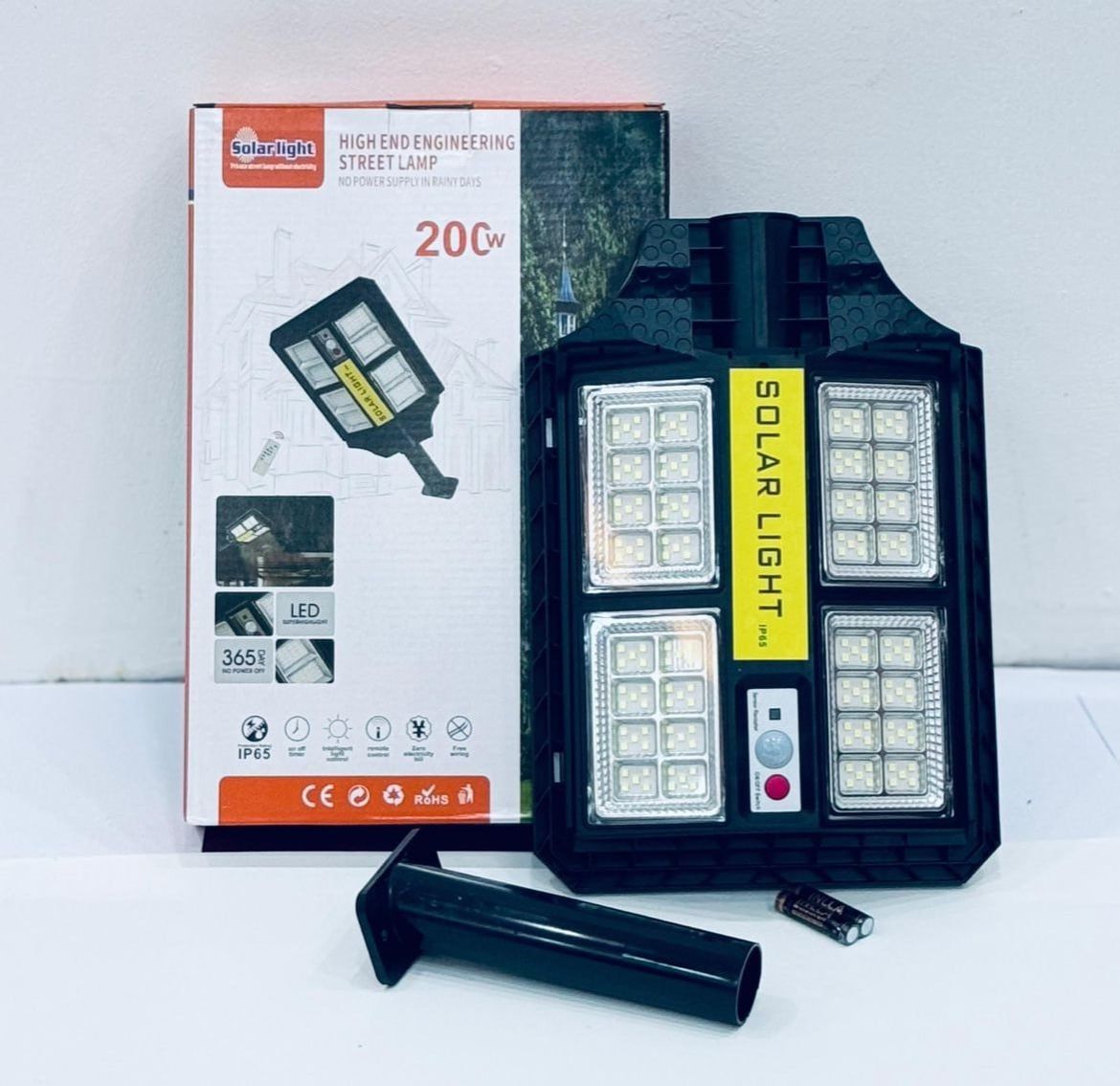 Solar Street Lights with Motion Sensor + Installation Pole