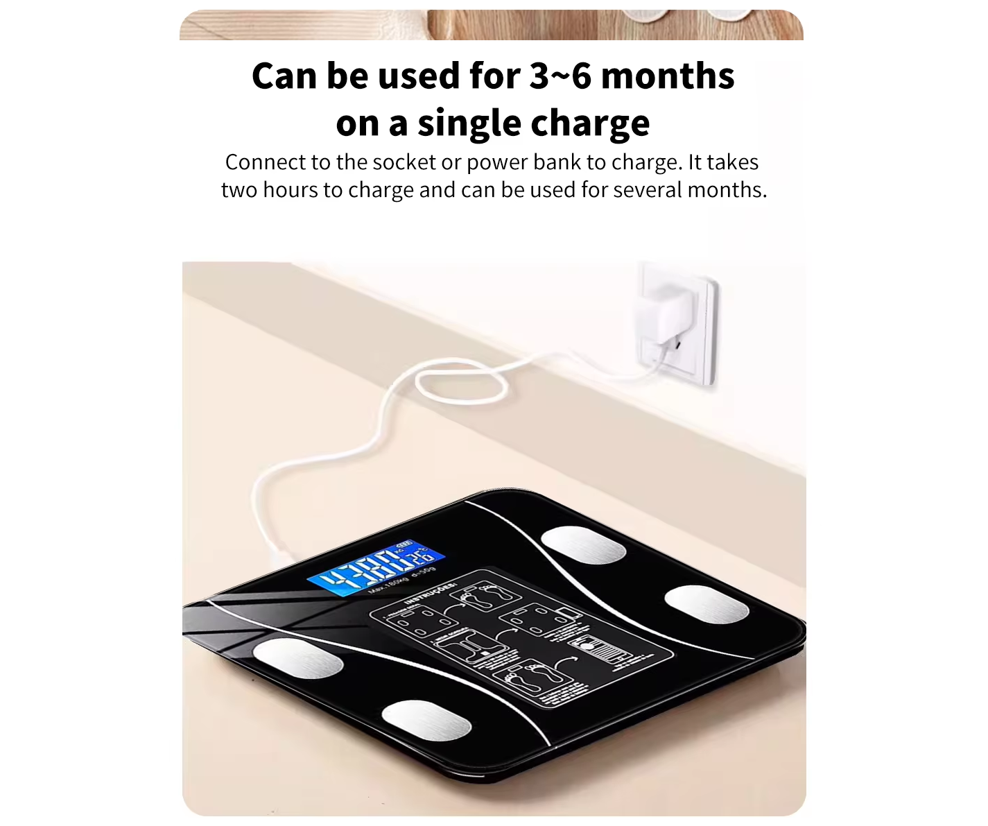 Intelligent Body Fat Scale Charging Electronic Weighing Scale Household Scale Bluetooth Adult Fat Scale Weigh