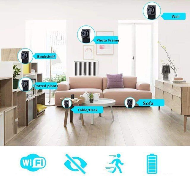 HD 4K Diy Portable Wifi IP Mini Camera P2p Wireless Micro Webcam Camcorder Video Recorder Support Remote View Hidden TF Card