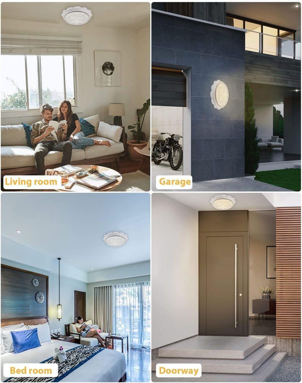 Solar Ceiling / Pendant Lights Indoor Intelligent LED Lamp with Remote Control, 3 Light Color Switching, 1000LM Outdoor Solar Powered Barn Light for Shed, Porch, Patio, Garage