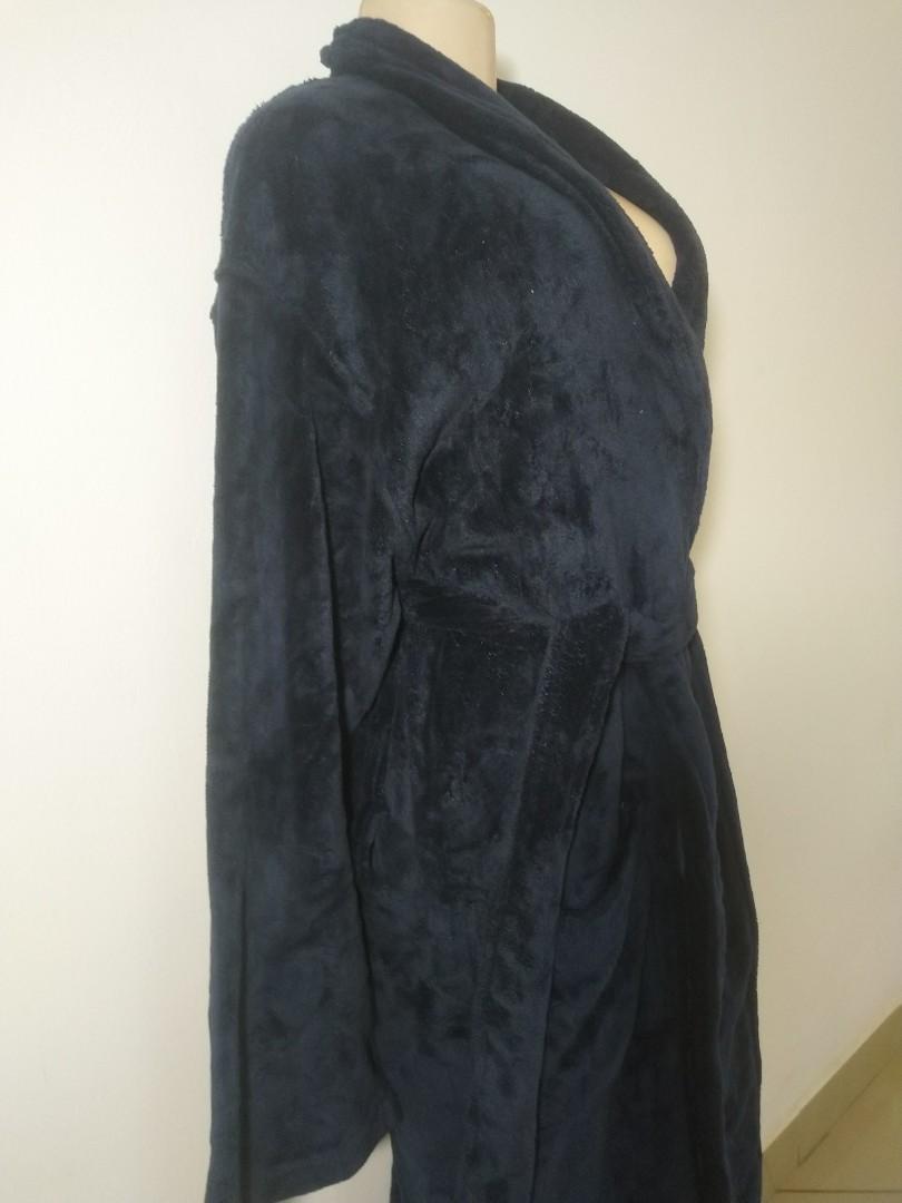 Soft Fleece Cotton Fashion Luxury UNISEX Bathrobe With Long Shawl Collar Flush Robe Bathroom Accessory With Detachable Outer Belt Hanging Loop Soft Touch Sexy V-neck used for Bathing Spa or Hotel