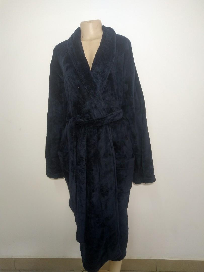 Soft Fleece Cotton Fashion Luxury UNISEX Bathrobe With Long Shawl Collar Flush Robe Bathroom Accessory With Detachable Outer Belt Hanging Loop Soft Touch Sexy V-neck used for Bathing Spa or Hotel