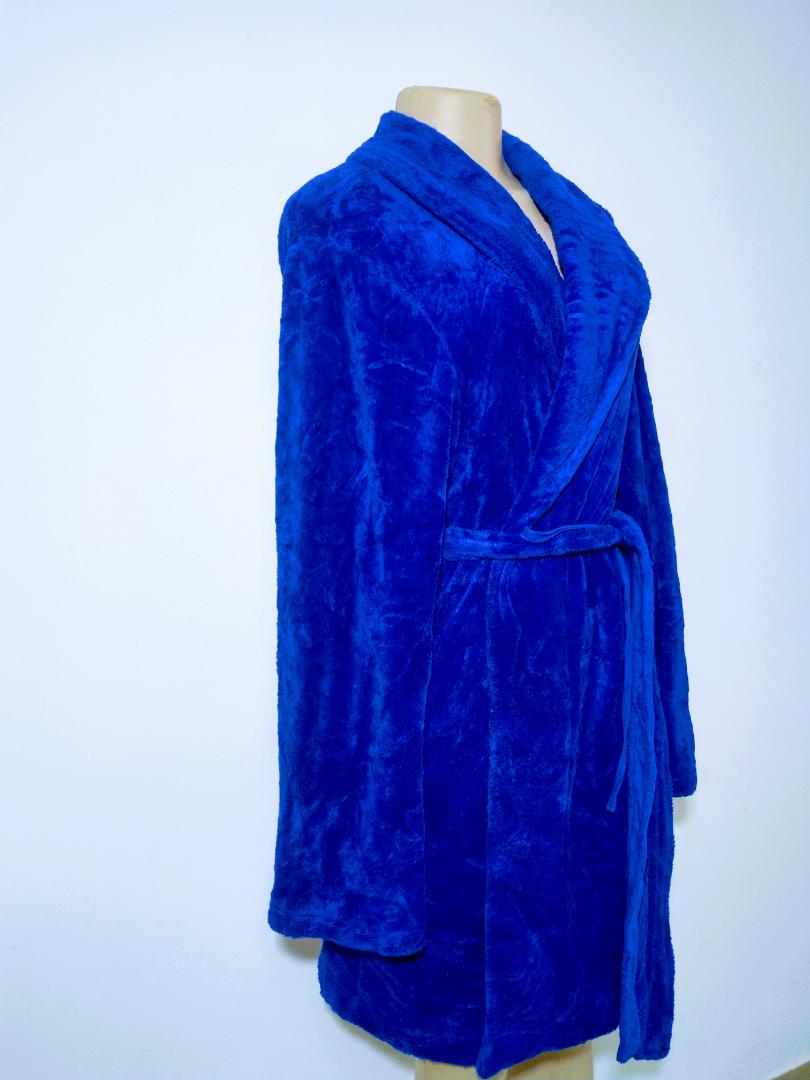 Soft Fleece Cotton Fashion Luxury UNISEX Bathrobe With Long Shawl Collar Flush Robe Bathroom Accessory With Detachable Outer Belt Hanging Loop Touch Sexy V-neck used for Bathing Spa or Hotel