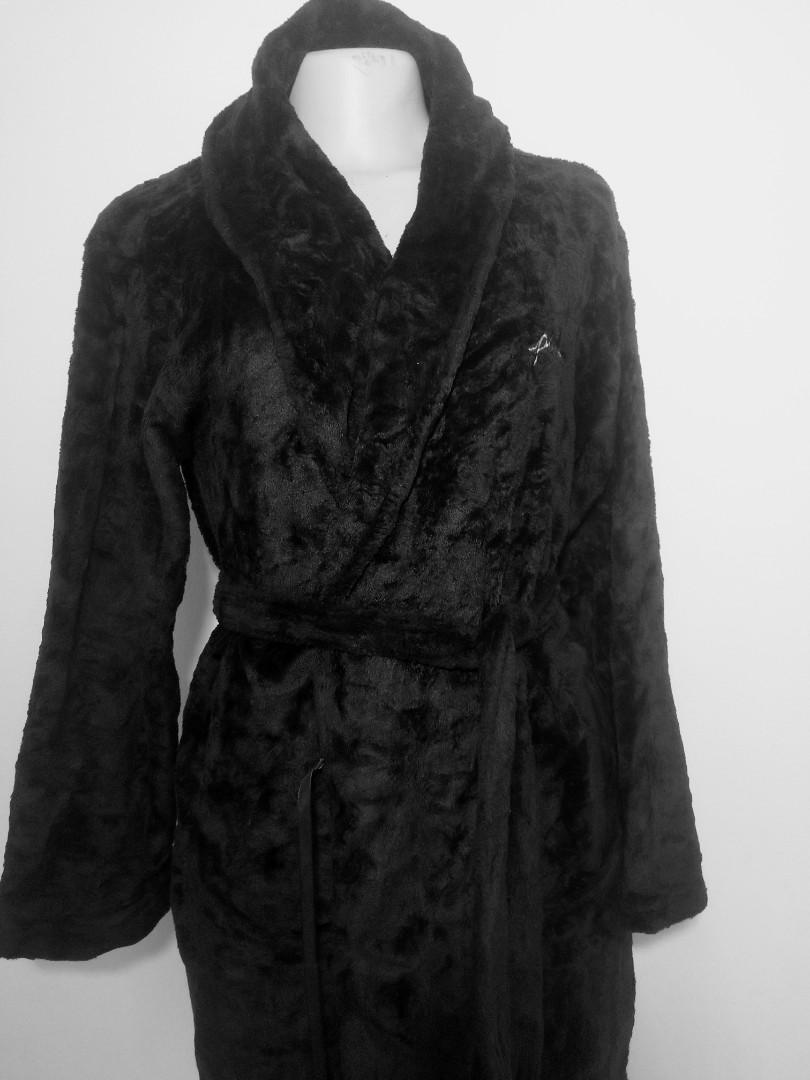 Soft Fleece Cotton Fashion Luxury UNISEX Bathrobe With Long Shawl Collar Flush Robe Bathroom Accessory With Detachable Outer Belt Hanging Loop Soft Touch Sexy V-neck used for Bathing Spa or Hotel